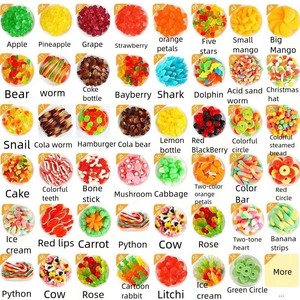 Bonbons gélifiés sucrés et acidulés de formes variées, bonbons de dessin animé très vendus pour enfants, options en vrac - Product Image 2