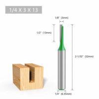 Set Mata Bor Router Lurus Tunggal Tahan Lama untuk Kayu, Kelas DIY, Baja Kecepatan Tinggi Berlapis AlTiN, Pisau Ganti Cepat, 7 Buah Ukuran Berbeda