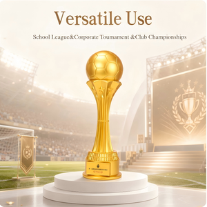 Plaque de football surdimensionnée dorée, étanche, polie et gravée au laser, 49,5 cm, récompense géante de football pour événements d'entreprise - Product Image 4
