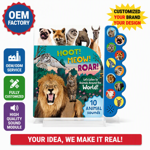 Libro Audio OEM con 10 Pulsanti a Tema Animali Selvatici per Bambini da 18 <span class=keywords><strong>Mesi</strong></span> a <span class=keywords><strong>5</strong></span> Anni - Product Image 1