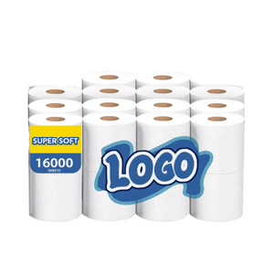 Papier toilette personnalisé 3 plis jetable, antibactérien, écologique, absorbant, ultra doux, résistant, en pâte de bois vierge, blanc naturel à pois - Product Image 1