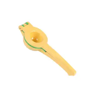 Food Grade Aluminum Ally 2 in 1 Double Layers Yellow Green Color Manual Lime Citrus Hand Press Juicer Portable Lemon Squeezer