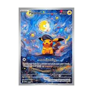 YY Support Personnalisé Haute Qualité Papier Impression Quadri Écologique Cartes de Jeu Portables Pikachu Nuit Étoilée Cartes Pokémon - Product Image 6