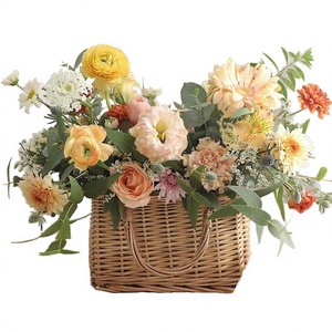 Cesta de Flores Multifuncional de Madera Rústica Natural Ecológica para Decoración del Hogar, Bodas, Fiestas, Festivales y Navidad - Product Image 2