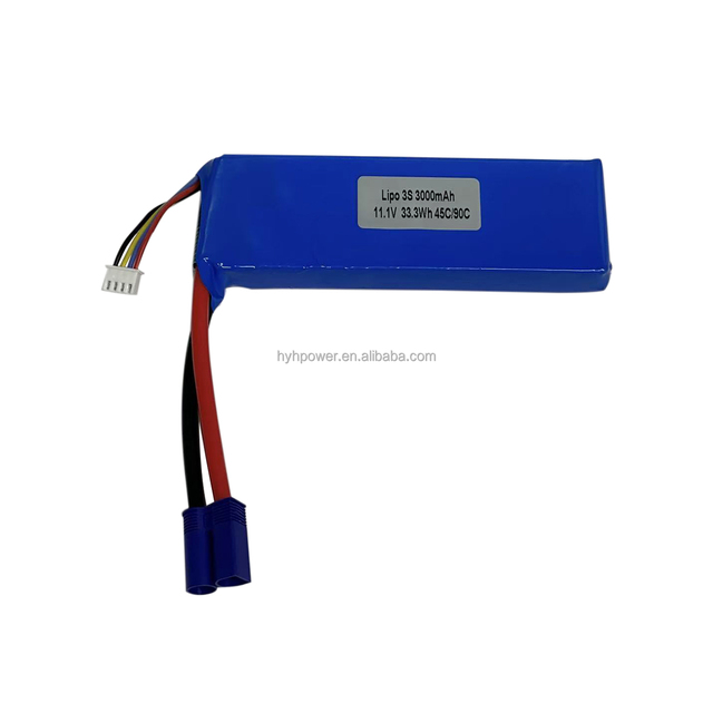 11.1V 3S 3000mAh High Rate Rechargeable RC LiPo Battery Pack for Car Boat Drone Model Racing & Power Upgrade