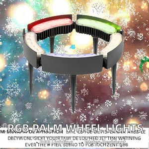 ไฟสวน LED RGB รูปวงแหวน 18W IP65 กันน้ำ สำหรับตกแต่งภายนอกอาคาร สปอตไลท์ต้นไม้ในสวน ตัวโคมพลาสติกสีรุ้ง - Product Image 2