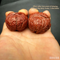 Boules d'acupression Yuanbao en noyer sauvage, naturelles, pour l'entraînement des mains, cadeau d'art populaire, logo personnalisé, cadeau d'entreprise, vente en gros