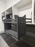 Sistem penyimpanan Lift kabinet dapur, tinggi tarik ke bawah penyimpanan rak piring Lift kaca keranjang Lift