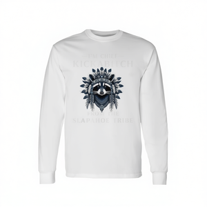 T-shirt à manches longues unisexe pour adulte, col rond, imprimé numérique, promotionnel, Chief Kickabitch Slapahoe Tribe - Product Image 3