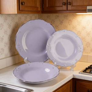 Vajilla de Porcelana Esmaltada de Color Elegante y Moderno HARVIT con Decoración para Fiestas - Product Image 5