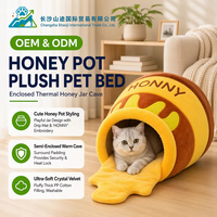 Nouveau Nid Douillet pour Chat en Forme de Pot de Miel – Sac de Couchage Hiver pour Animaux de Compagnie – Maison pour Chat Mignonne en Forme de Pot de Miel – Fournitures pour Animaux de Compagnie en Gros