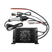 Penjualan terlaris IP67 pengisi daya baterai Lithium LiFePO4 tahan air 24 v-60 V untuk skuter/mobil/kapal/perahu/kapal pesiar listrik Logo UK/AU/EU