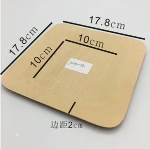 Wholesale Disposable Camping Durable And Eco-Friendly Dinnerware Square/Round Bamboo Dinner Plates