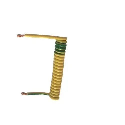 Yellow-green earth cable ground wire for electrical door