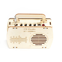 DIY RADIO ALTAVOZ Experimento eléctrico Kit Kid 3D Madera Ensamblar Ciencia Ingeniería Stem Juguetes