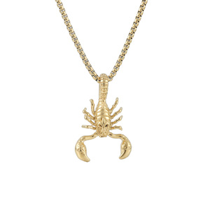 Yunnique – collier avec pendentif Scorpion en acier inoxydable, chaîne couleur or, pour hommes et femmes, bijoux à la mode, 122004 - Product Image 5