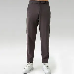 Pantalones de hombre de la Comisión LULU, pantalones de fitness de secado rápido de alta elasticidad informal, pantalones de traje de doble uso para viajeros, novedad de 2024