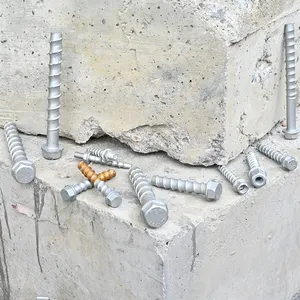 Parafuso de concreto com rosca para parafuso de concreto, parafuso parafuso de concreto com cabeça torx plana hexagonal M6 M8 M10 M12 M16
