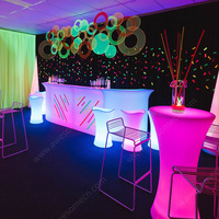 Bar à cocktails LED mobile moderne en plastique pour événements et fêtes, à vendre, pour extérieur, plage, batterie lithium rechargeable, CE & ROHS 3W