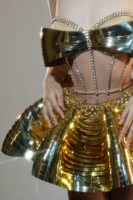 Ensemble 2 pièces sexy avec haut à sequins et nœud épaules dénudées, jupe bouffante, tenue de festival, robe de club pour femme, costume de danseuse Gogo pour fête de carnaval