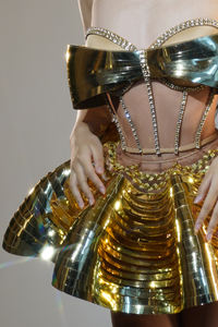 Soutien-gorge sexy à sequins et épaules dénudées, <span class=keywords><strong>jupe</strong></span> <span class=keywords><strong>tutu</strong></span>, ensemble de 2 pièces, tenue de festival, robe de club pour femmes, costumes de fête de <span class=keywords><strong>carnaval</strong></span> et de danseuse de gogo - Product Image 5