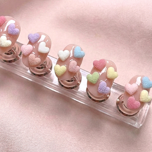 Adornos <span class=keywords><strong>de</strong></span> Resina Planos con Forma <span class=keywords><strong>de</strong></span> Corazón Coloridos en 3D, Color Macaron, para Decoración <span class=keywords><strong>de</strong></span> <span class=keywords><strong>Uñas</strong></span> DIY - Product Image 3