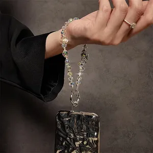 Luxe paillettes cristal diamant téléphone chaîne lanière porte-clés accessoires élégants pour <span class=keywords><strong>iPhone</strong></span> Samsung étui suspendu corde <span class=keywords><strong>bijoux</strong></span> - Product Image 4