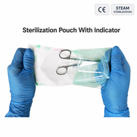 200 pièces Sachets de stérilisation auto-scellants pour outils de manucure et pédicure, sacs autoclave, film bleu pour désinfection à la vapeur CPP/PET