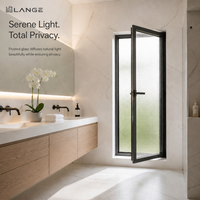 Fenêtre à battant en aluminium LANGE au design moderne, triple vitrage trempé, cadre fin, pour maison