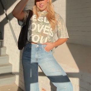 T-shirt à manches longues surdimensionné pour homme en coton 100% personnalisé, motif camouflage arboric, lavage à l'acide, vintage, 280 grammes, impression 3D en relief - Product Image 3