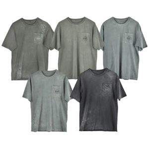 เสื้อยืดผู้ชายพิมพ์ลายสกรีนเสื้อฮิปฮอปซักเสื้อผ้าแนวสตรีทเสื้อยืดซักกรดไซส์ใหญ่พิเศษ - Product Image 1