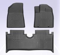 Tapis de sol de voiture complets en TPE BYD Dolphin 2022, design en grille imperméable, épaisseur de 18 mm