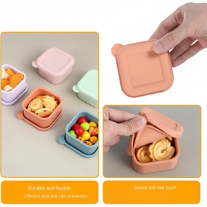 Contenedor de Silicona para Aderezos de Ensalada para Llevar, Pequeño Recipiente para Condimentos con Tapas, Juego de Tazas para Salsas, Hermético y Reutilizable para Almuerzo, Trabajo o Viajes - Product Image 3