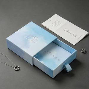 Custom Wholesale Luxury Paper Drawer Bracelet Earring Necklace Ring Jewelry Packaging Boxes Set with Logo - Product Image 1