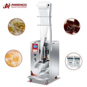 Machine de remplissage et d'emballage électrique de poudre en sachets stand-up, prix usine, pour vinaigre balsamique, sauce soja, assaisonnements, eau et produits comestibles - Product Image 1