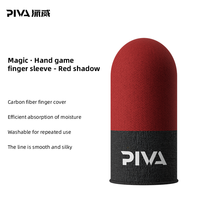 Funda Protectora para Dedos de Juego PIVA de Fibra de Carbono y Fibra Plateada, Absorbente de Sudor, Tela Suave y Sensible, para Control de PS5 y Teléfonos Móviles