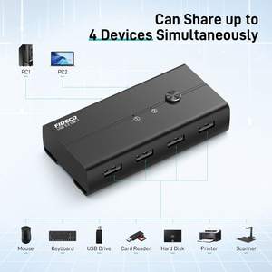 FIDECO Usine Vente Directe Double Moniteur Usb 3.0 <span class=keywords><strong>4</strong></span> <span class=keywords><strong>Ports</strong></span> <span class=keywords><strong>Clavier</strong></span> <span class=keywords><strong>Souris</strong></span> Imprimante Usb Hub <span class=keywords><strong>Commutateur</strong></span> Kvm - Product Image 5