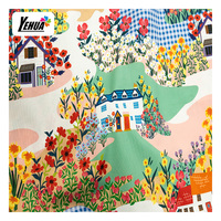 Tissu imprimé numérique 100 % coton à motifs de dessins animés, personnalisable, écologique, vente en gros directe d'usine chinoise
