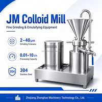 Broyeur colloïdal industriel en acier inoxydable série JM, machine de broyage haute efficacité, finesse réglable, pour produits chimiques, peintures, pigments
