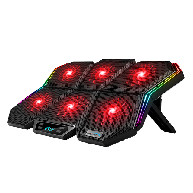 RGB Laptop Cooling System Six Fan Adjustable Laptop Cooling Device