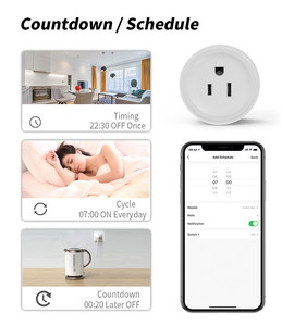 SIXWGH Cozylife Smart Home adattatore presa <span class=keywords><strong>WiFi</strong></span> 10A US Plug Google Home/Alexa telecomando Timer ABS presa a muro 16A NFC - Product Image 4