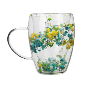 Tazze di vetro ad alta borosilicato a doppia parete <span class=keywords><strong>caffè</strong></span> in vetro termoisolante tazze di vetro tazza di vetro con manico - Product Image 2