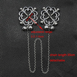 女性と男性のための大人のおもちゃチェーン付きの調節可能な金属製乳首クランプ - Product Image 6