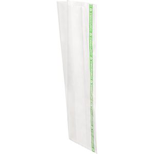 Sacs en plastique à fond gousset 3 1/2" x 2 1/4" x 9 3/4" transparents jetables pour réfrigération - Product Image 1