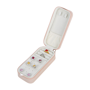 Petites boîtes-cadeaux en cuir PU bon marché d'usine Boîte <span class=keywords><strong>de</strong></span> rangement <span class=keywords><strong>de</strong></span> bijoux <span class=keywords><strong>de</strong></span> voyage pour collier, bague et boucle d'oreille - Product Image 1