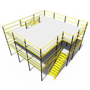 Rayonnages de mezzanine industriels multicouches réglables en acier laminé à froid, rayonnages sélectifs pour palettes, protection antirouille et anticorrosion - Product Image 4