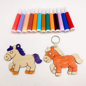 Porte-clés vierges en bois compensé personnalisables pour cadeaux de Noël et de fête des 100 jours de bébé - Product Image 3