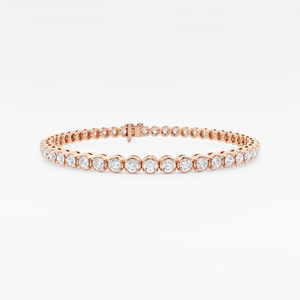 Bracelet tennis émeraude et diamant de laboratoire 5 carats (CTW) de 6,5 pouces, bijou délicat et étincelant, cadeau pour femme - Product Image 1