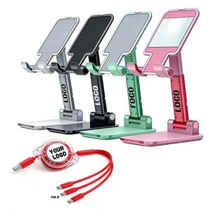 Wholesale Promo Gift Custom Logo Multifunctional Metal Plastic Phone <b>Tablet</b> <b>Stand</b>, Desktop <b>Stand</b> for Mobile Phones - Product Image 1