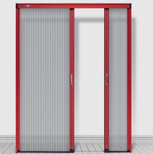 Porte et fenêtre moustiquaire rétractable sans barrière OEM Porte moustiquaire plissée sans rail - Product Image 6